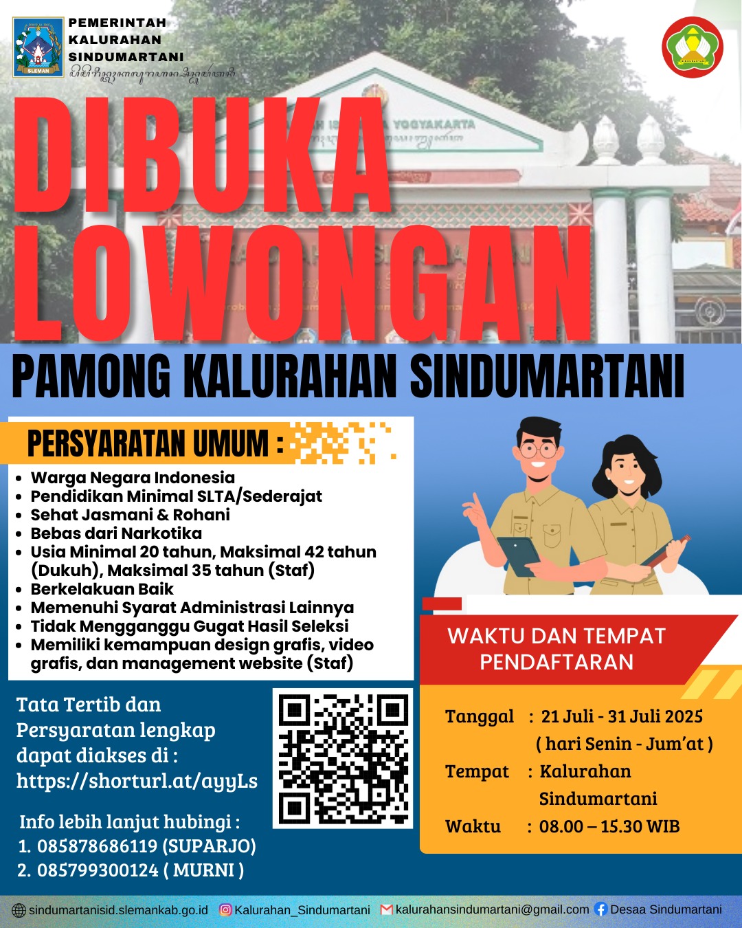 Lowongan Pamong Kalurahan Sindumartani